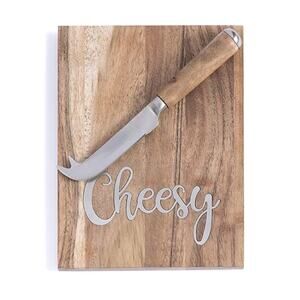 Shiraleah Home Tiburon Cheesy Board and Knife Serving Platter Set NEW